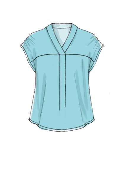 McCall's M7359 sewing pattern envelope showing pullover tops