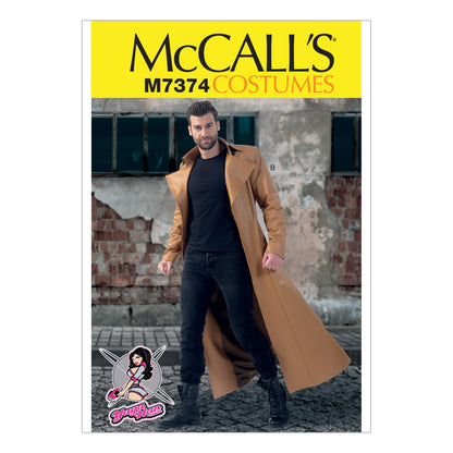 McCall's M7374 sewing pattern envelope showing fitted, lined coats