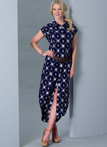 McCall's M7387 sewing pattern envelope showing a top, tunic and dresses