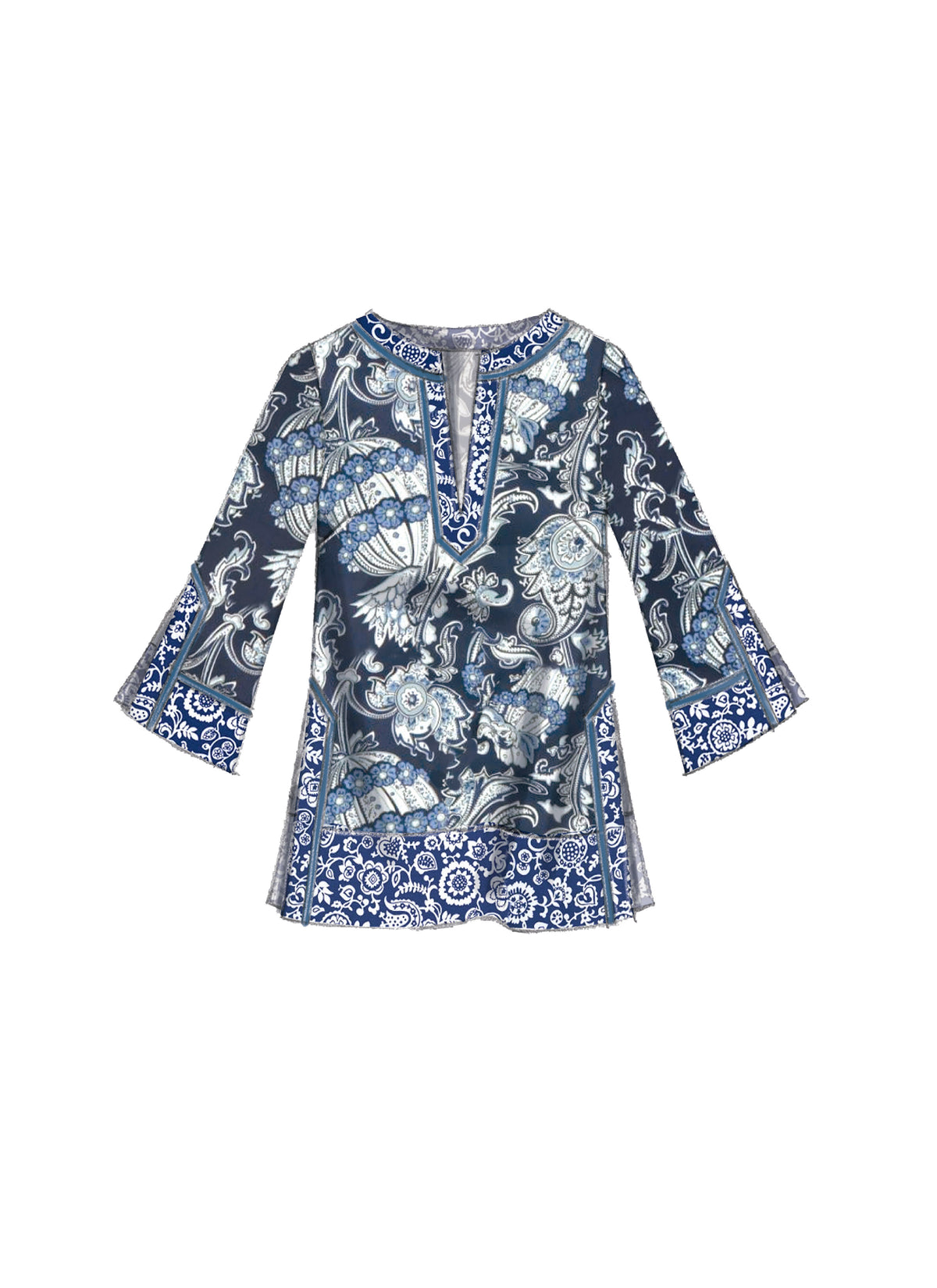 McCall's M7408 sewing pattern envelope showing a semi-fitted A-line tunic and dress