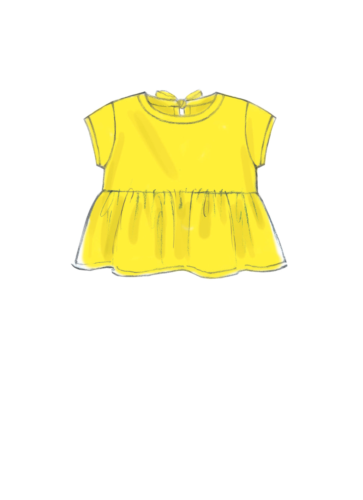 McCall's M7458 sewing pattern envelope showing pullover tops and dresses