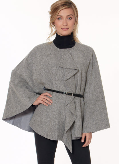 McCall's M7477 sewing pattern envelope showing lined cape designs