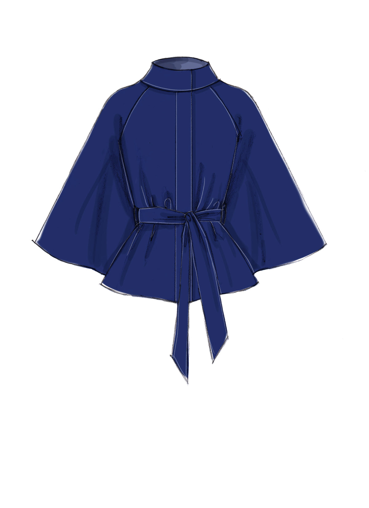 McCall's M7477 sewing pattern envelope showing lined cape designs