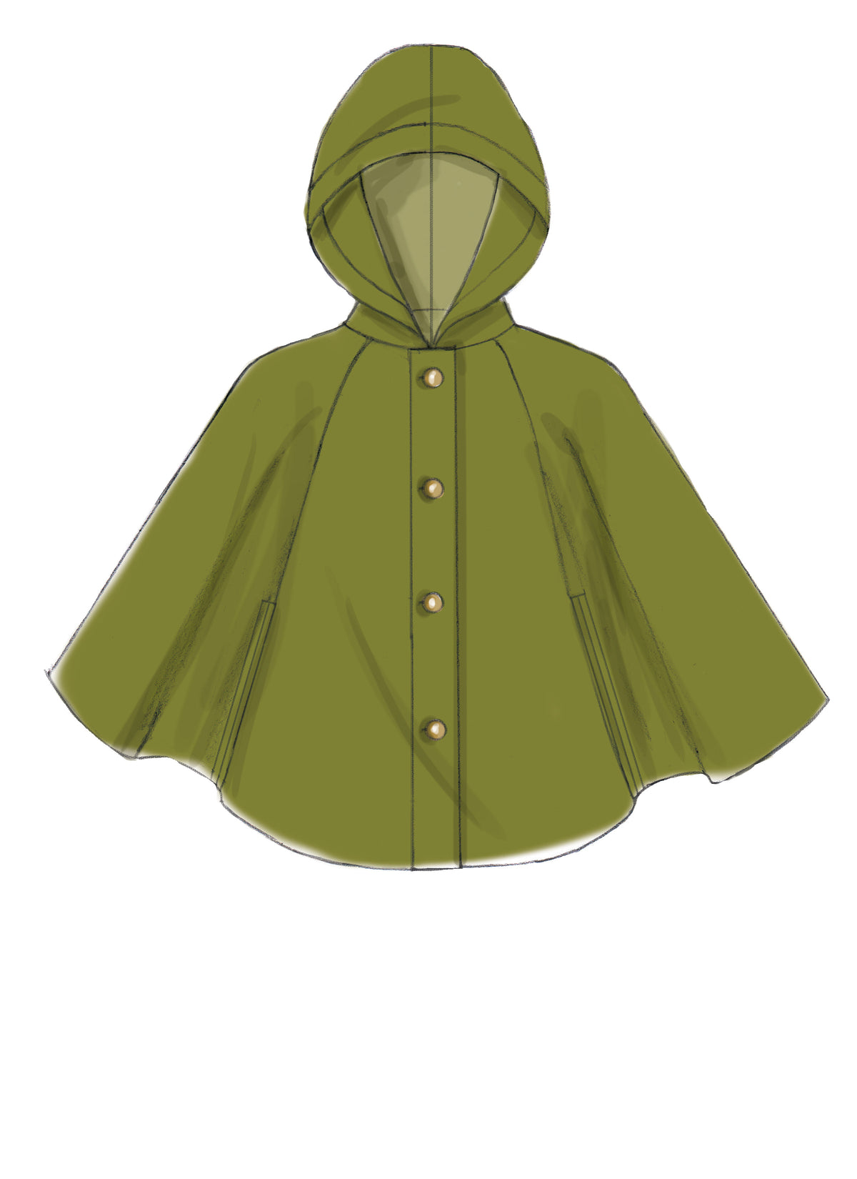 McCall's M7477 sewing pattern envelope showing lined cape designs