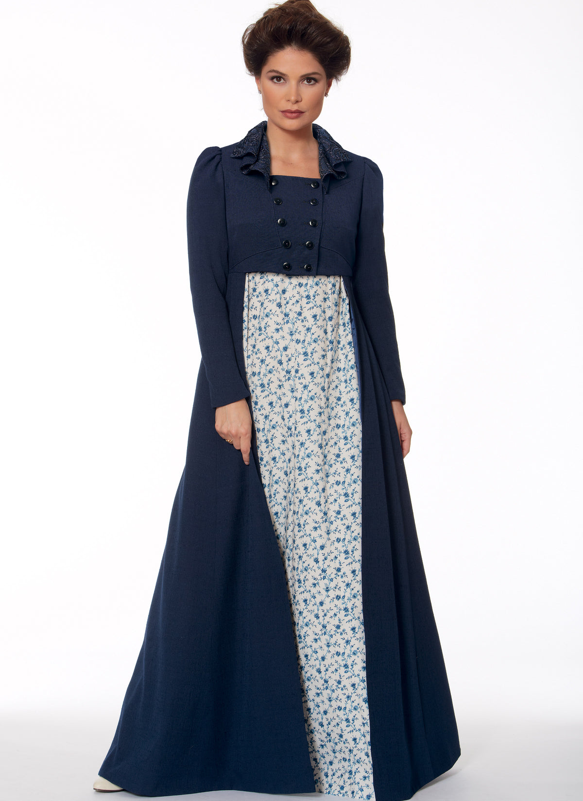 McCall's M7493 sewing pattern envelope showing fitted costume jacket designs