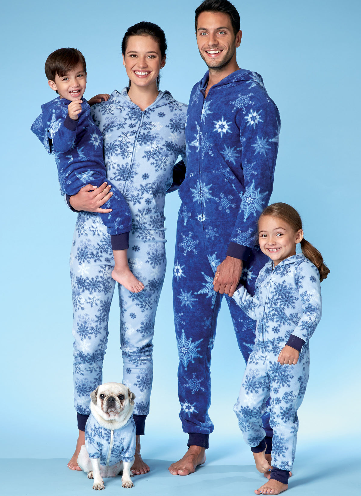 McCall's M7518 sewing pattern envelope showing jumpsuit and dog coat designs