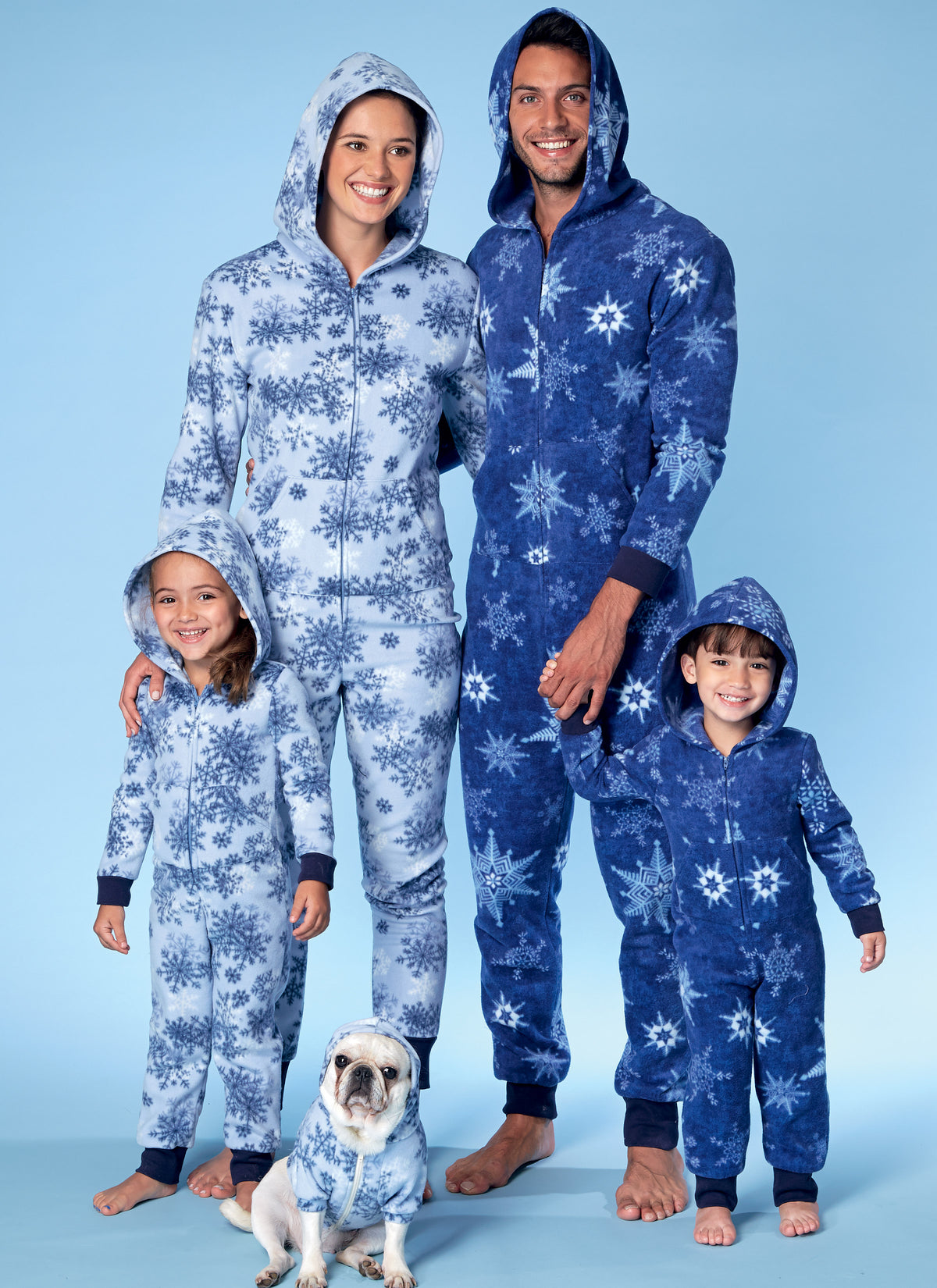 McCall's M7518 sewing pattern envelope showing jumpsuit and dog coat designs