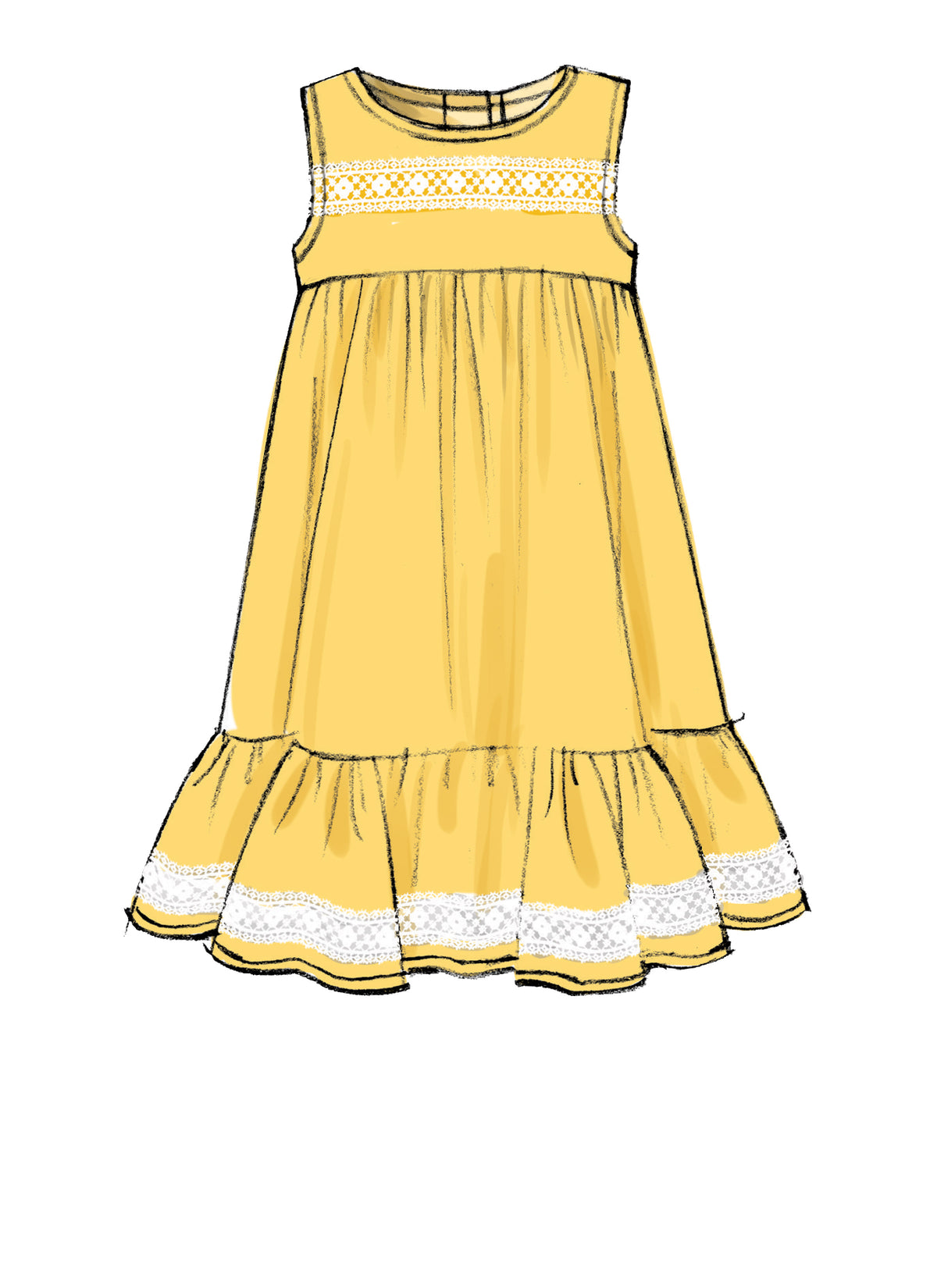 McCall's M7558 sewing pattern envelope showing dress designs