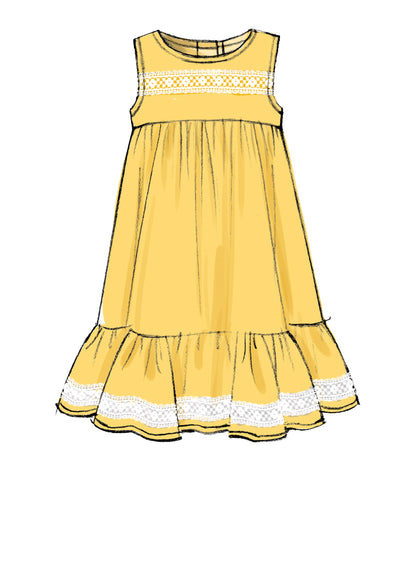 McCall's M7558 sewing pattern envelope showing dress designs