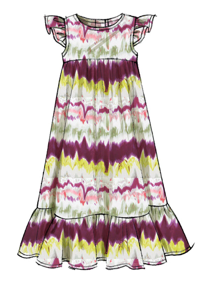 McCall's M7558 sewing pattern envelope showing dress designs
