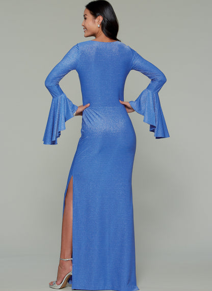 McCall's M7569 sewing pattern envelope showing special occasion dress designs
