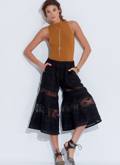McCall's M7576 sewing pattern envelope showing pull-on trousers designs