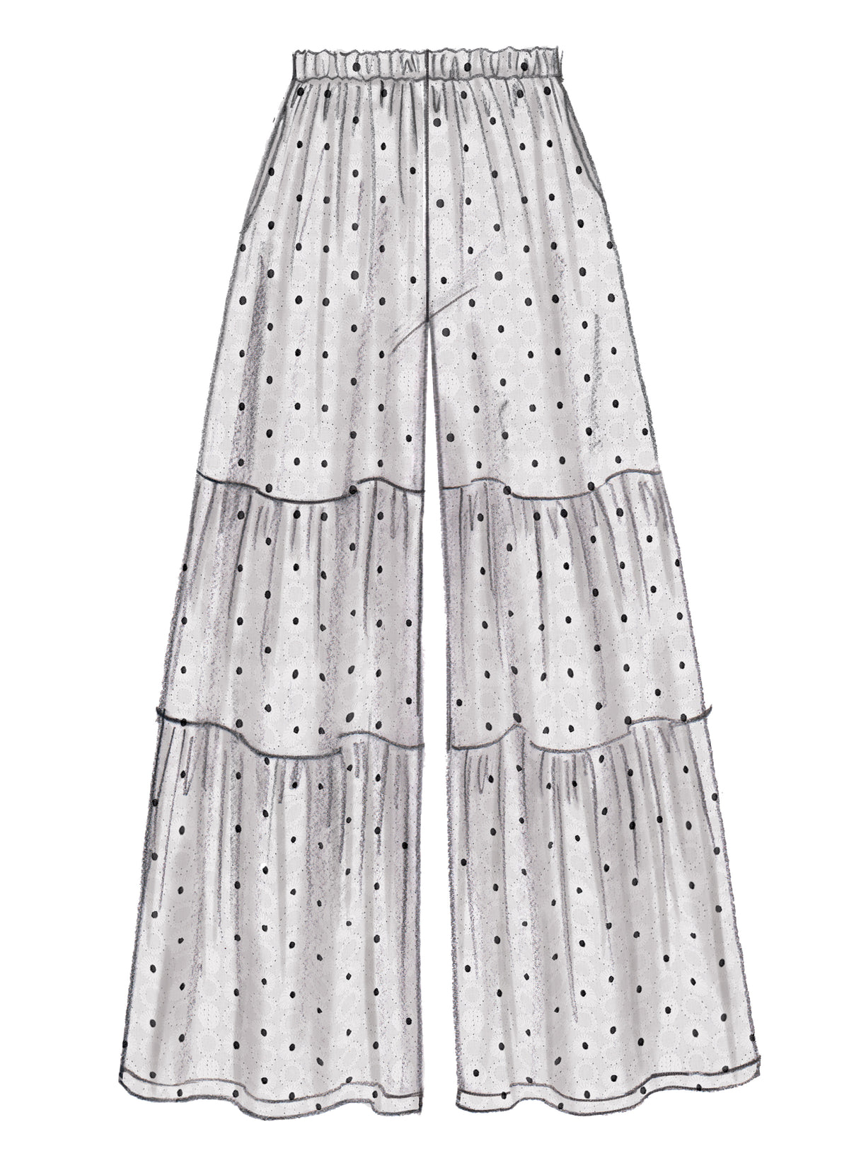 McCall's M7576 sewing pattern envelope showing pull-on trousers designs
