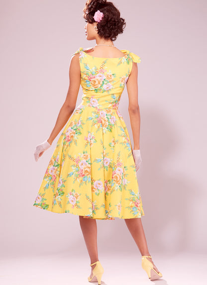 McCall's M7599 sewing pattern envelope showing lined dress and petticoat designs