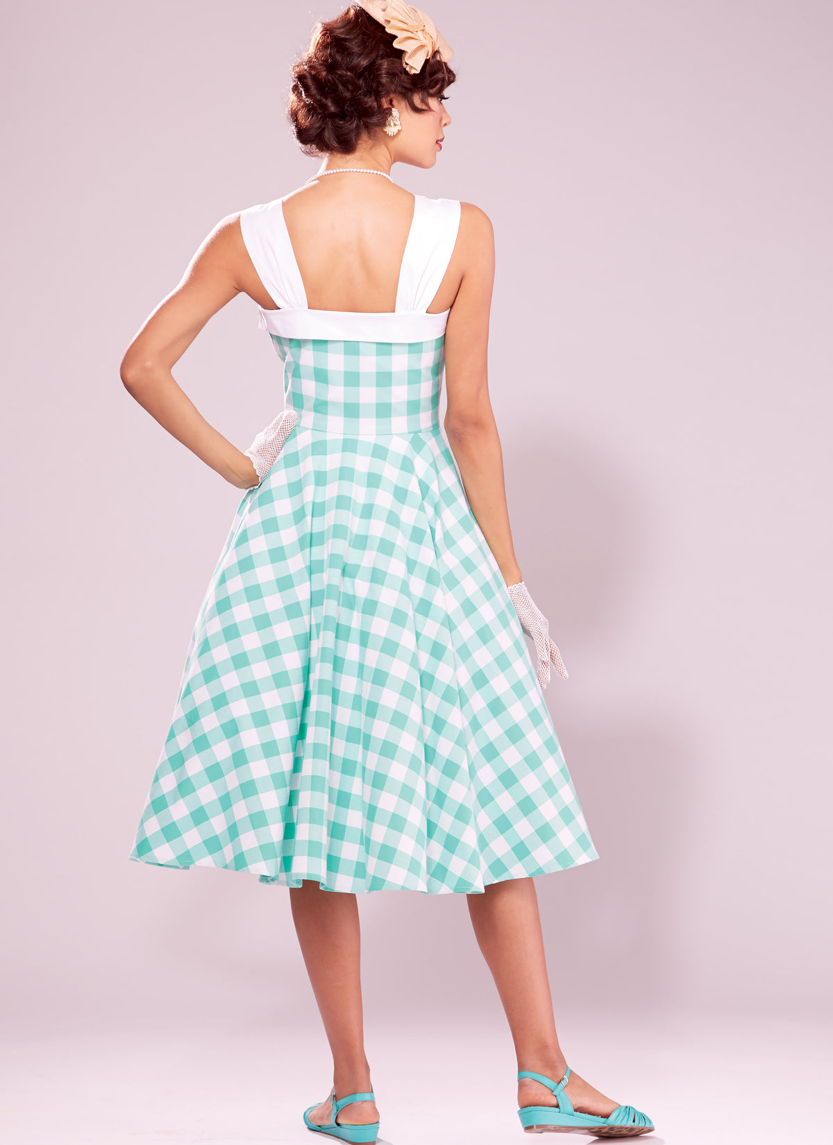 McCall's M7599 sewing pattern envelope showing lined dress and petticoat designs