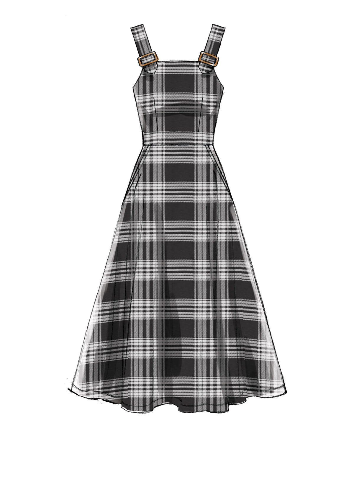 McCall's M7626 sewing pattern envelope showing partially lined dress designs