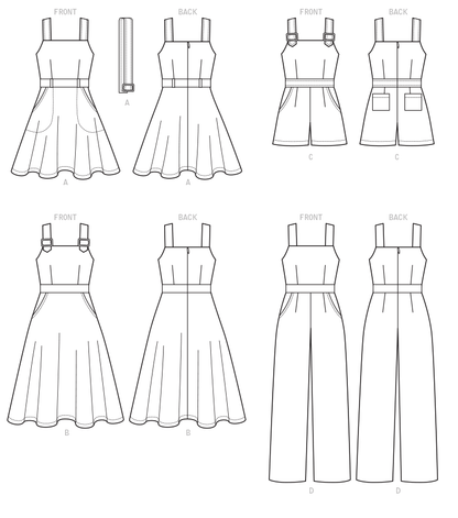 McCall's M7626 sewing pattern envelope showing partially lined dress designs