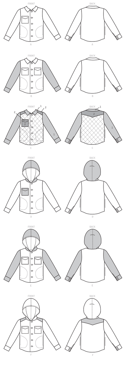 McCall's M7638 sewing pattern envelope showing lined jacket designs