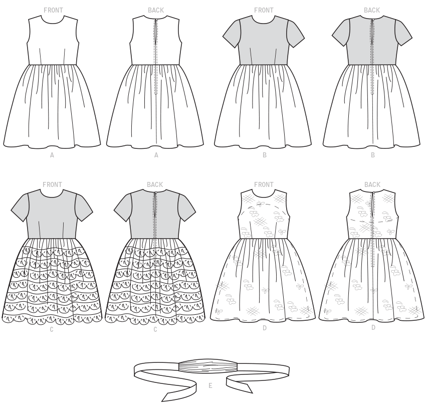 McCall's M7648 sewing pattern envelope showing lined dress designs