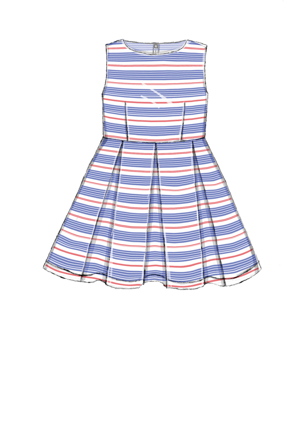 McCall's M7707 sewing pattern envelope for the girls' lined dress