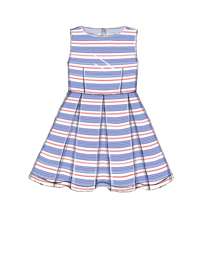 McCall's M7707 sewing pattern envelope for the girls' lined dress