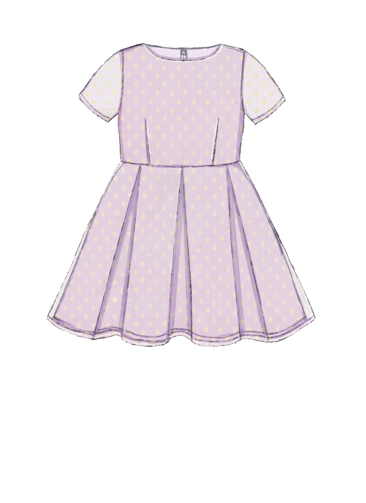 McCall's M7707 sewing pattern envelope for the girls' lined dress