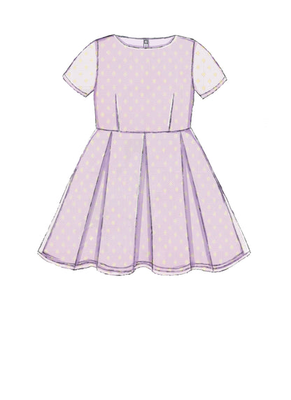 McCall's M7707 sewing pattern envelope for the girls' lined dress