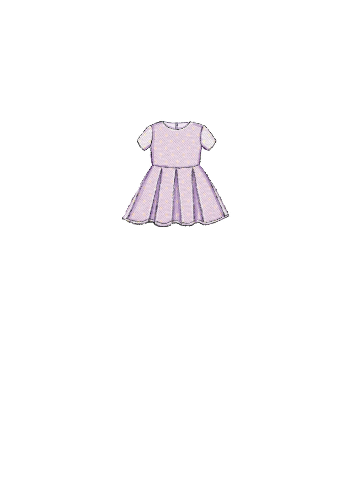 McCall's M7707 sewing pattern envelope for the girls' lined dress