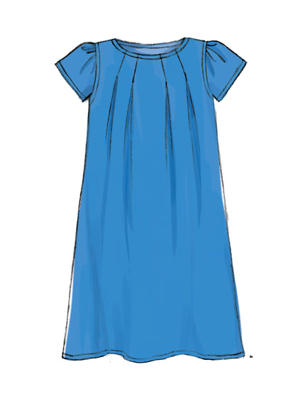 McCall's M7709 sewing pattern envelope for the girls' tops and dresses