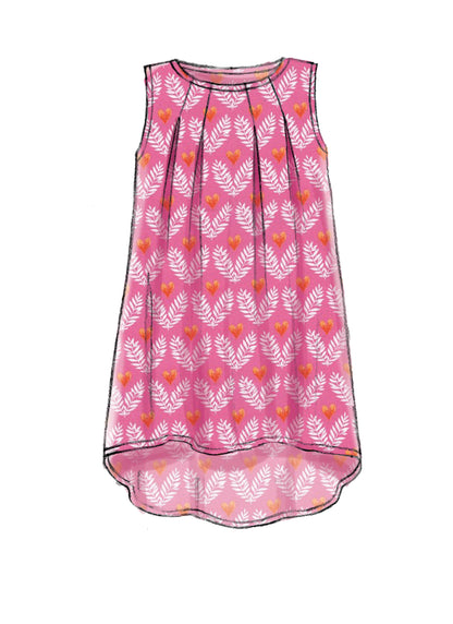 McCall's M7709 sewing pattern envelope for the girls' tops and dresses