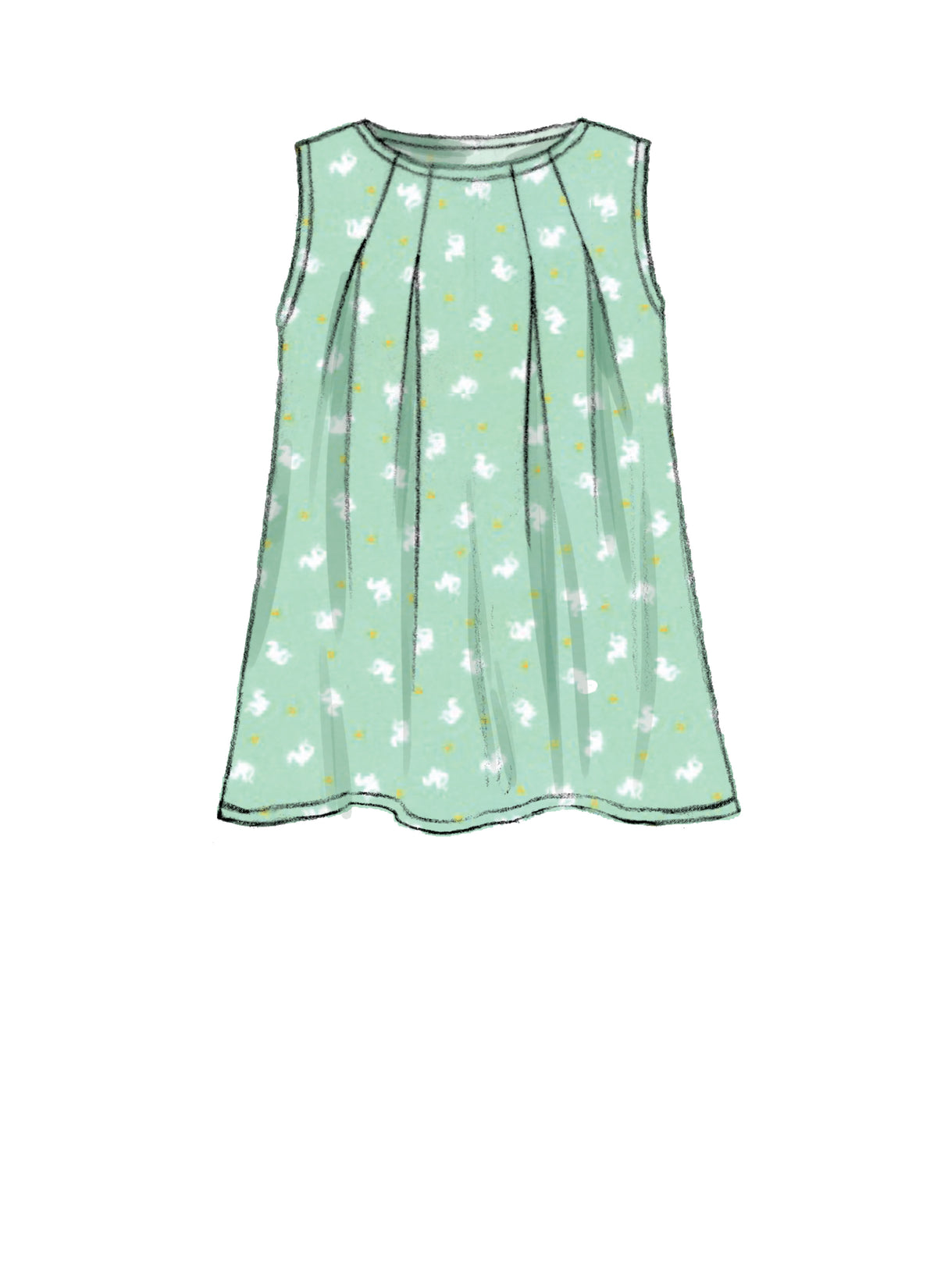 McCall's M7709 sewing pattern envelope for the girls' tops and dresses