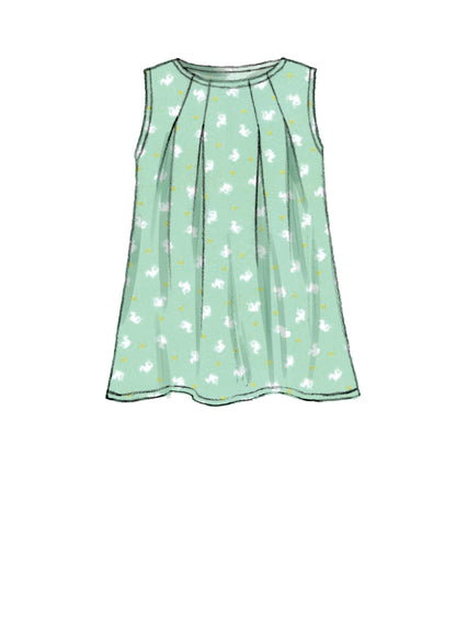 McCall's M7709 sewing pattern envelope for the girls' tops and dresses