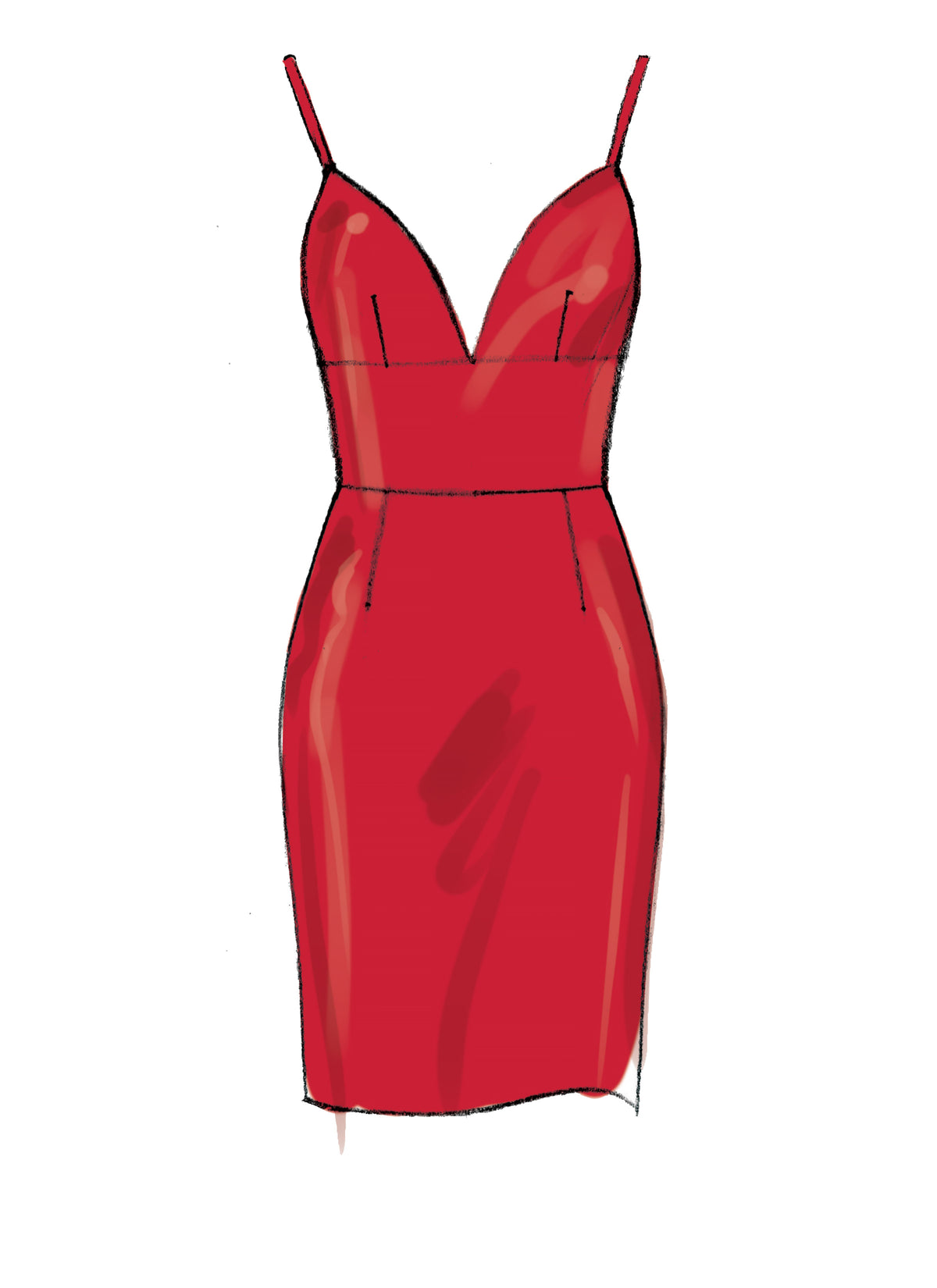McCall's M7719 sewing pattern envelope for the women's fitted lined dress