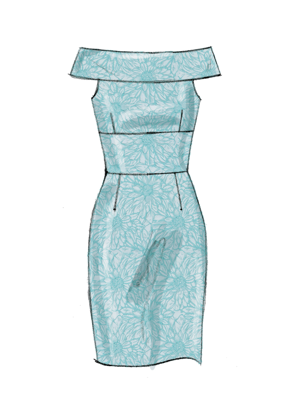 McCall's M7719 sewing pattern envelope for the women's fitted lined dress