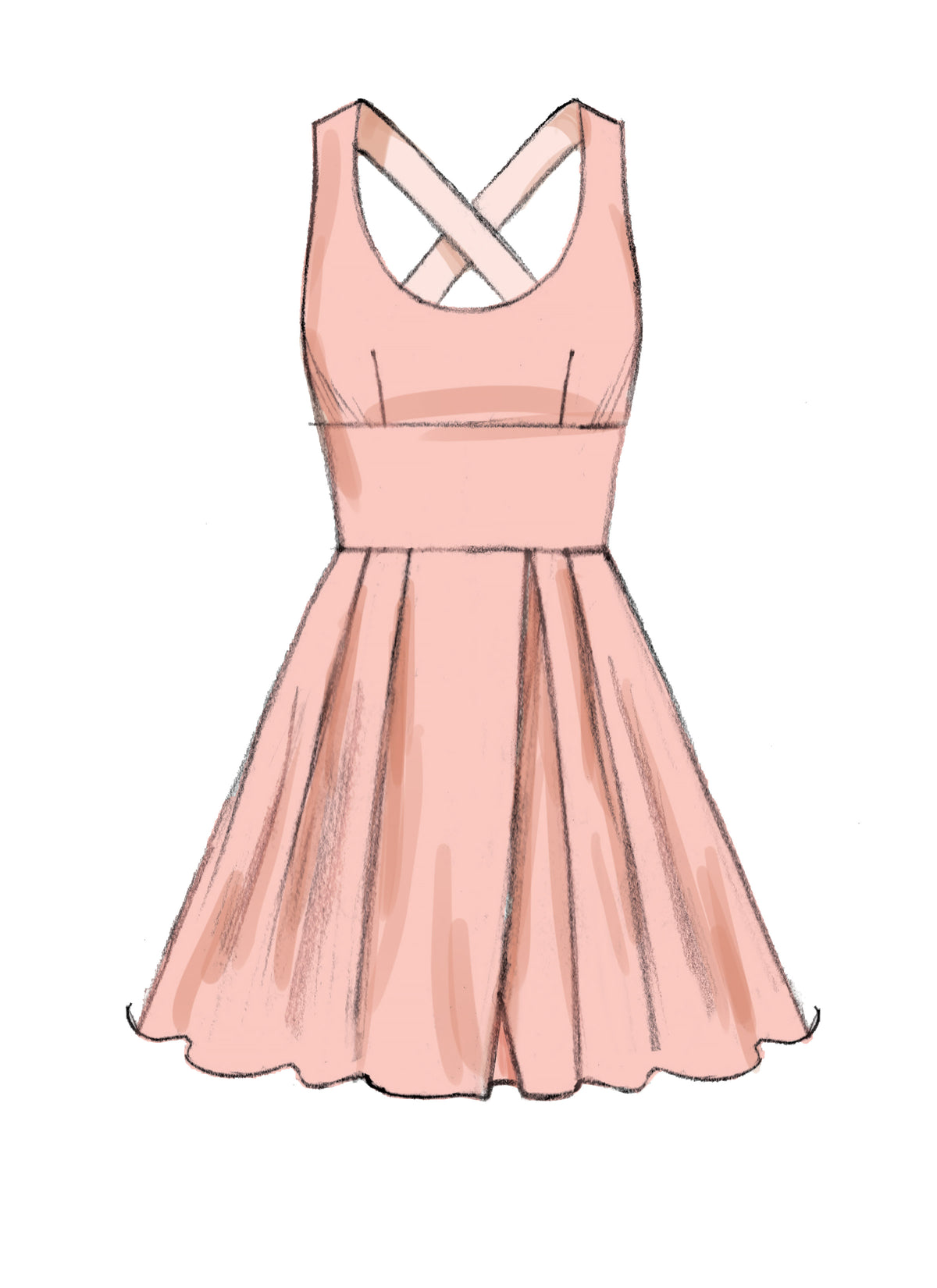 McCall's M7719 sewing pattern envelope for the women's fitted lined dress