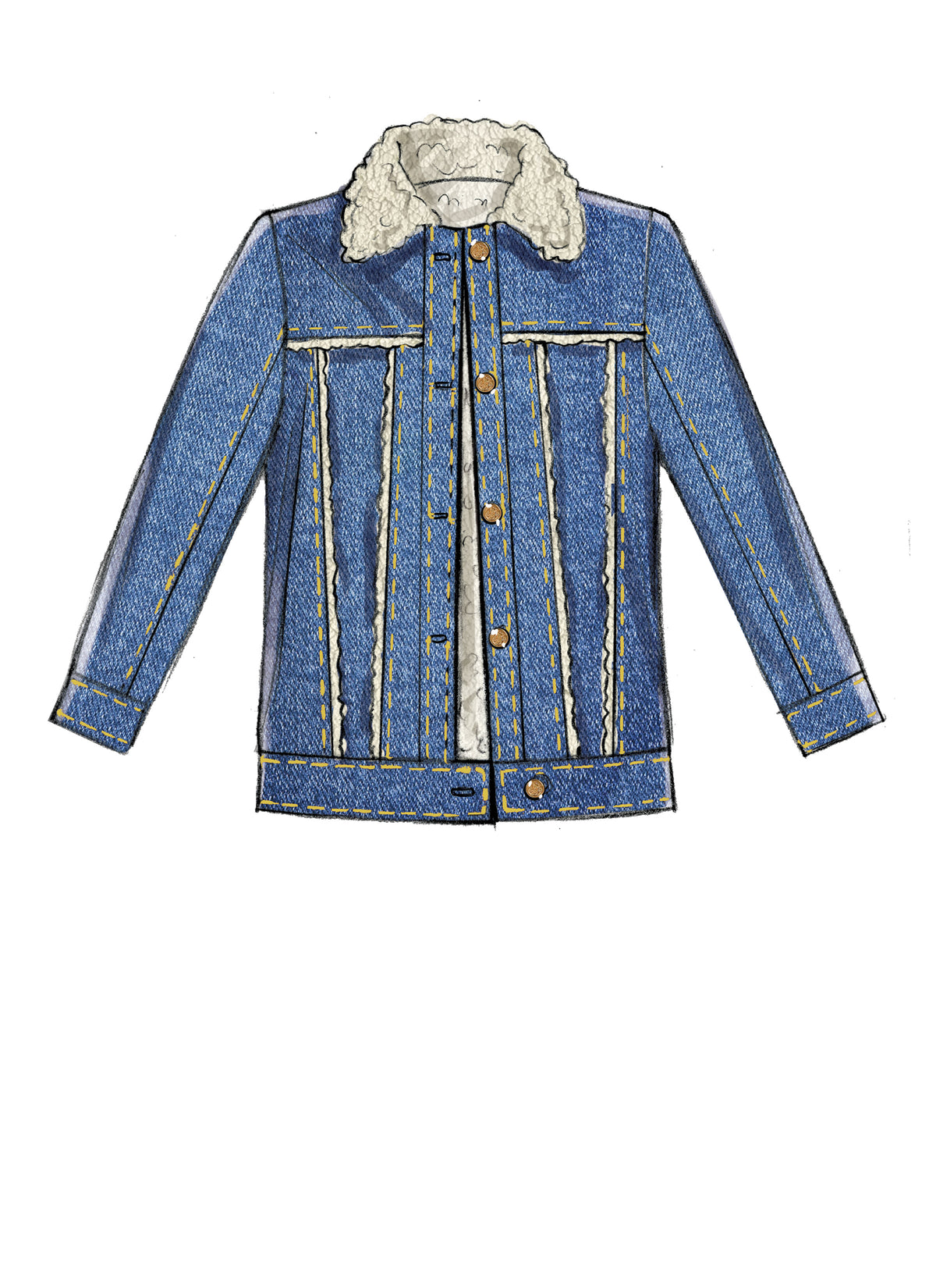 McCall's M7729 sewing pattern envelope for the women's button front jacket and waistcoat