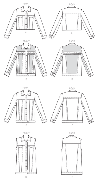 McCall's M7729 sewing pattern envelope for the women's button front jacket and waistcoat