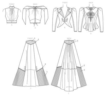 McCall's M7732 sewing pattern envelope for the women's costume top