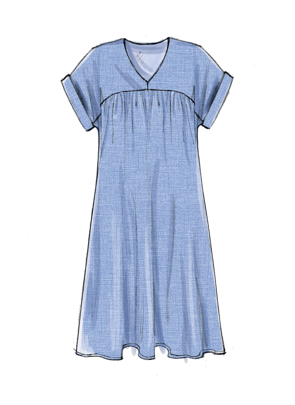 McCall's M7742 sewing pattern envelope for the women's loose yoked dress