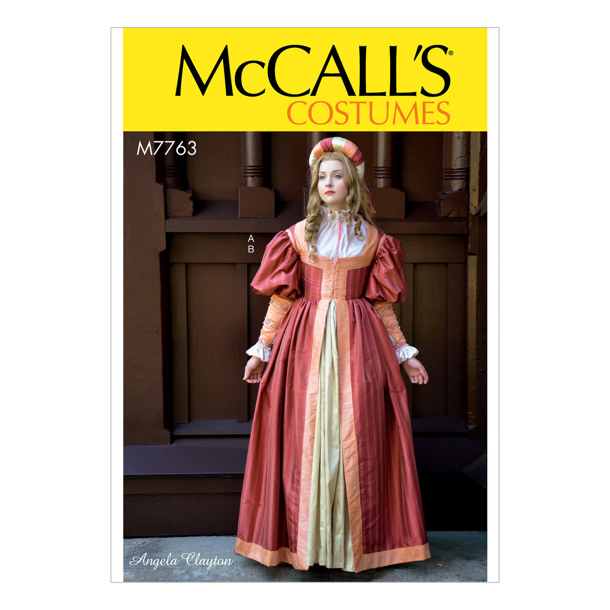 McCall's M7763 sewing pattern envelope for the women's lined costume dress