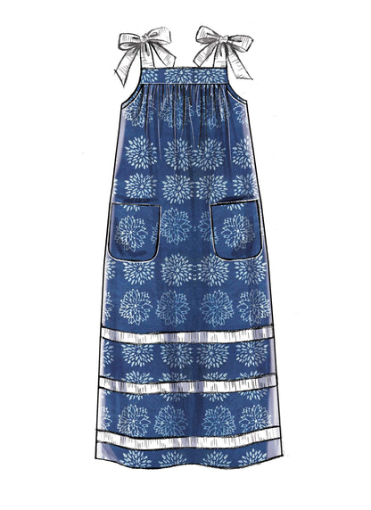 McCall's M7768 sewing pattern envelope for the girls' yoked pull-on dress