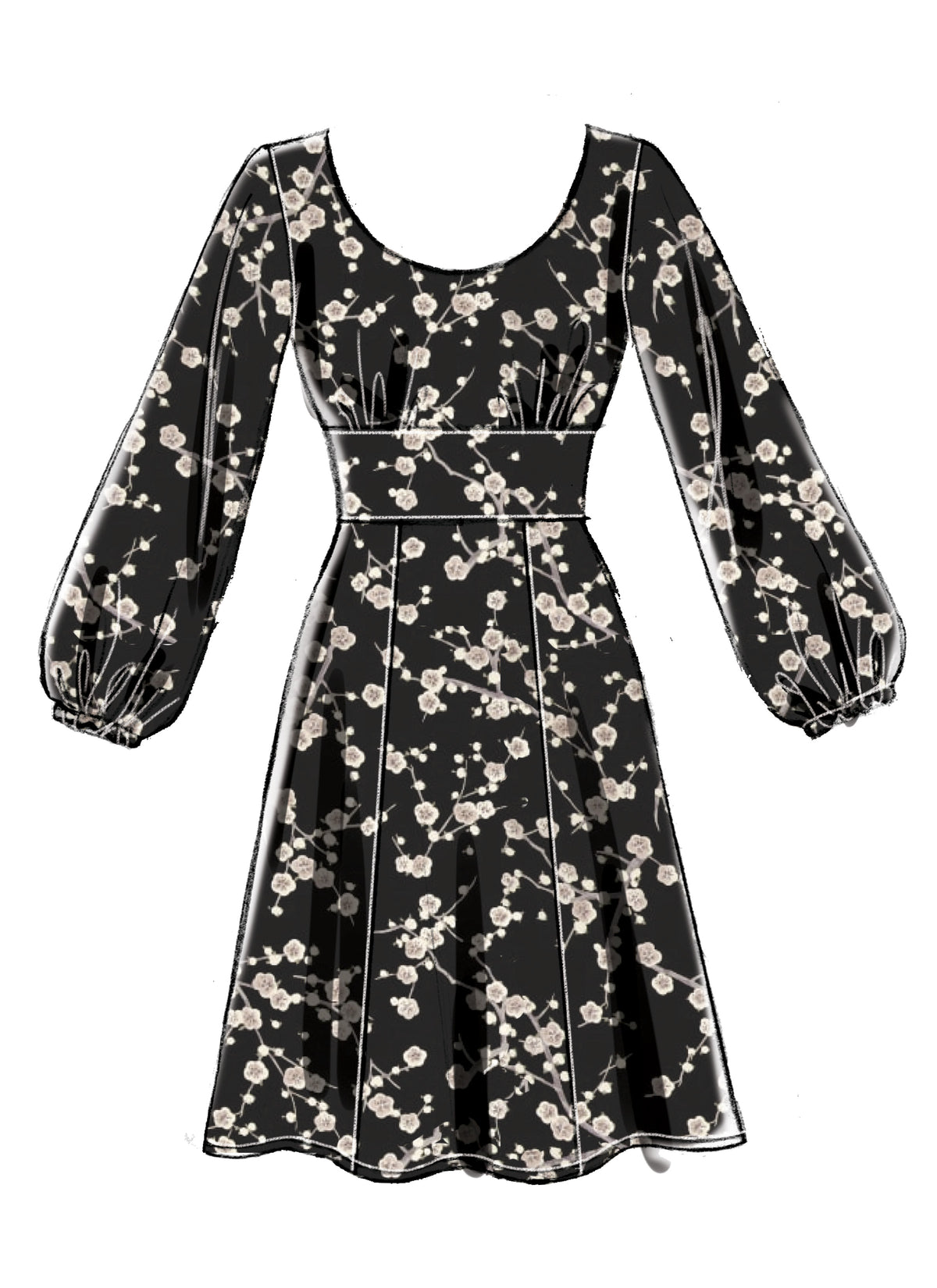 McCall's M7802 sewing pattern envelope for the women's fitted dress