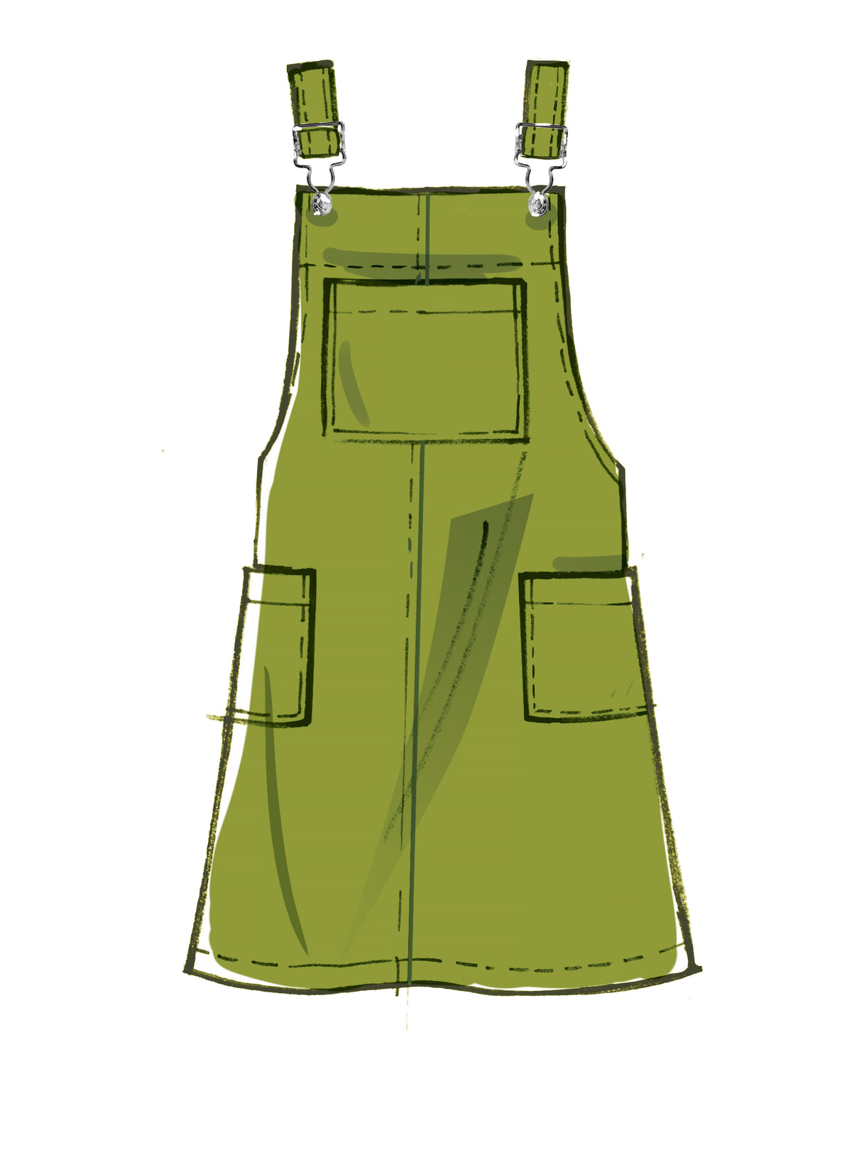 McCall's M7831 sewing pattern envelope for the women's pinafore dress