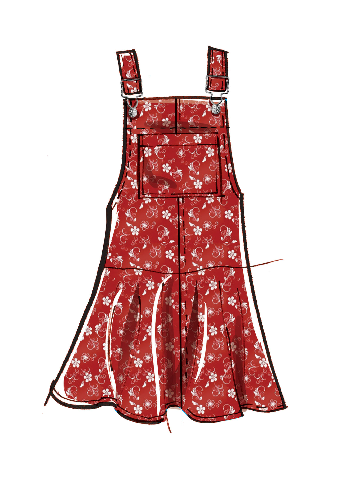 McCall's M7831 sewing pattern envelope for the women's pinafore dress