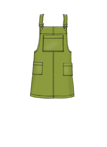 McCall's M7831 sewing pattern envelope for the women's pinafore dress