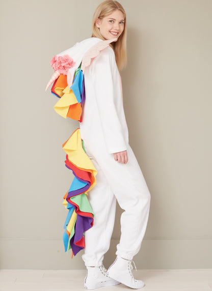 McCall's M7852 sewing pattern envelope showing hooded animal costume jumpsuit designs