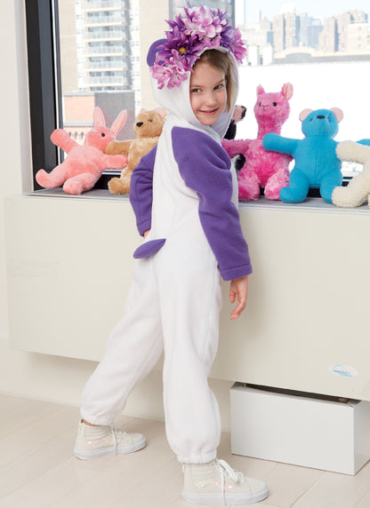 McCall's M7852 sewing pattern envelope showing hooded animal costume jumpsuit designs