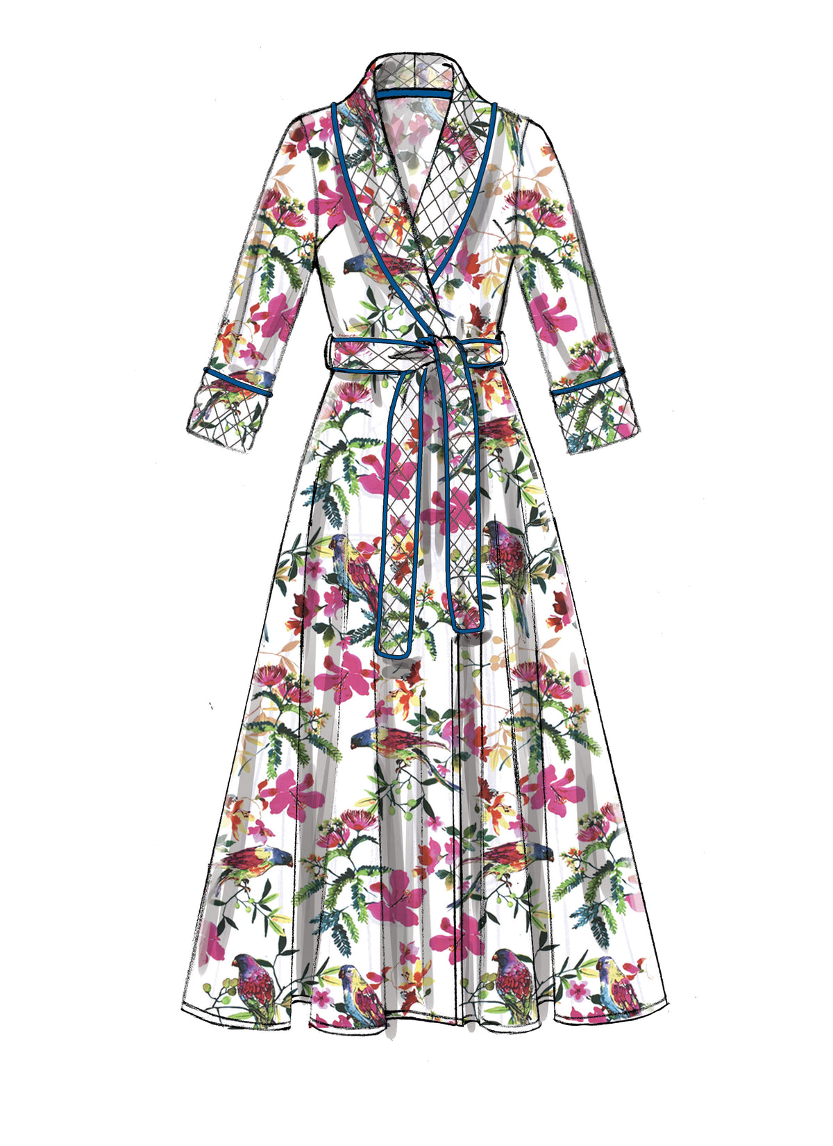 McCall's M7875 sewing pattern envelope showing wrap jacket or robe designs