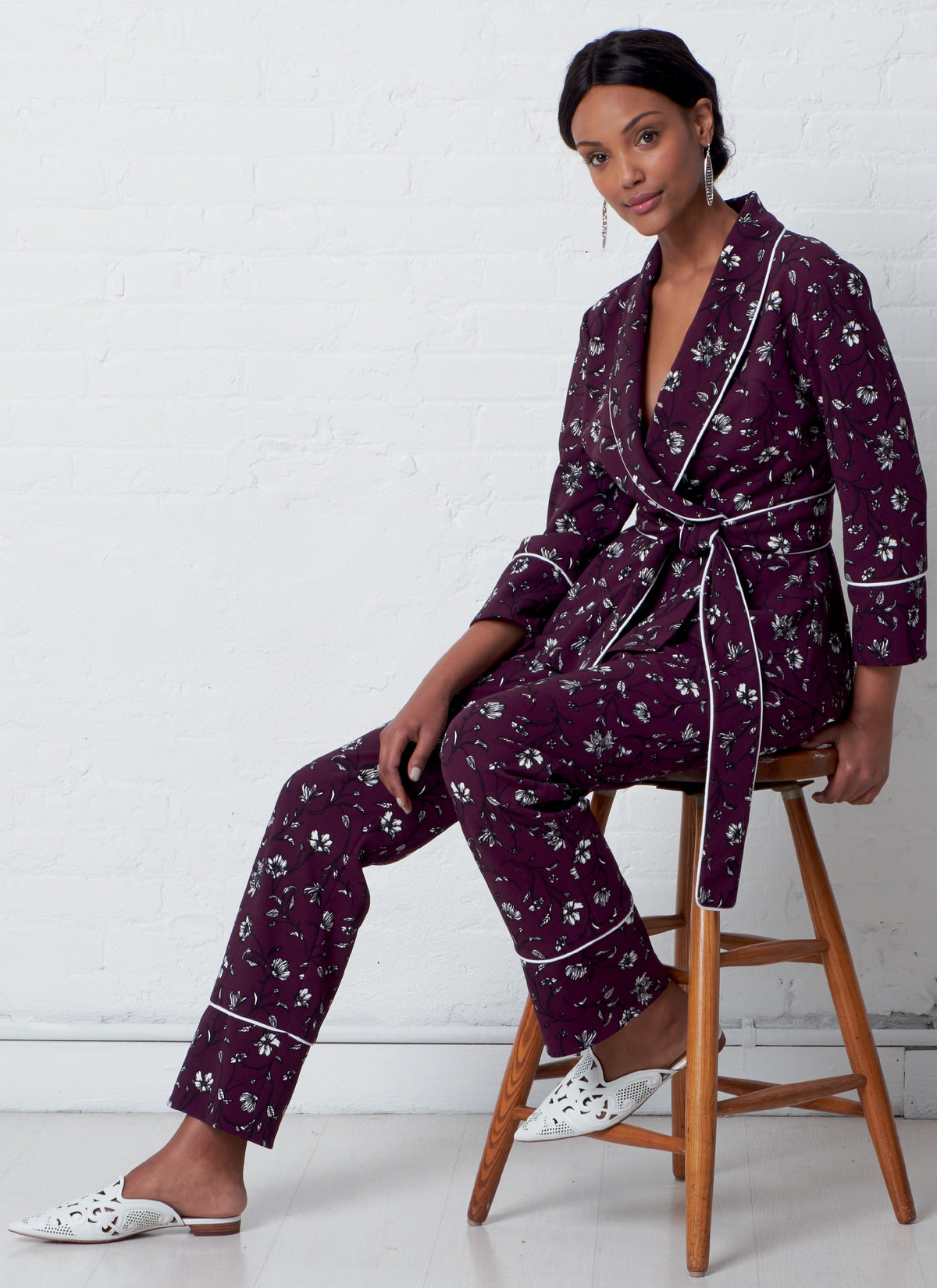 McCall's M7875 sewing pattern envelope showing wrap jacket or robe designs