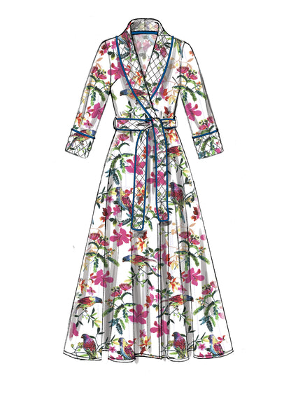 McCall's M7875 sewing pattern envelope showing wrap jacket or robe designs